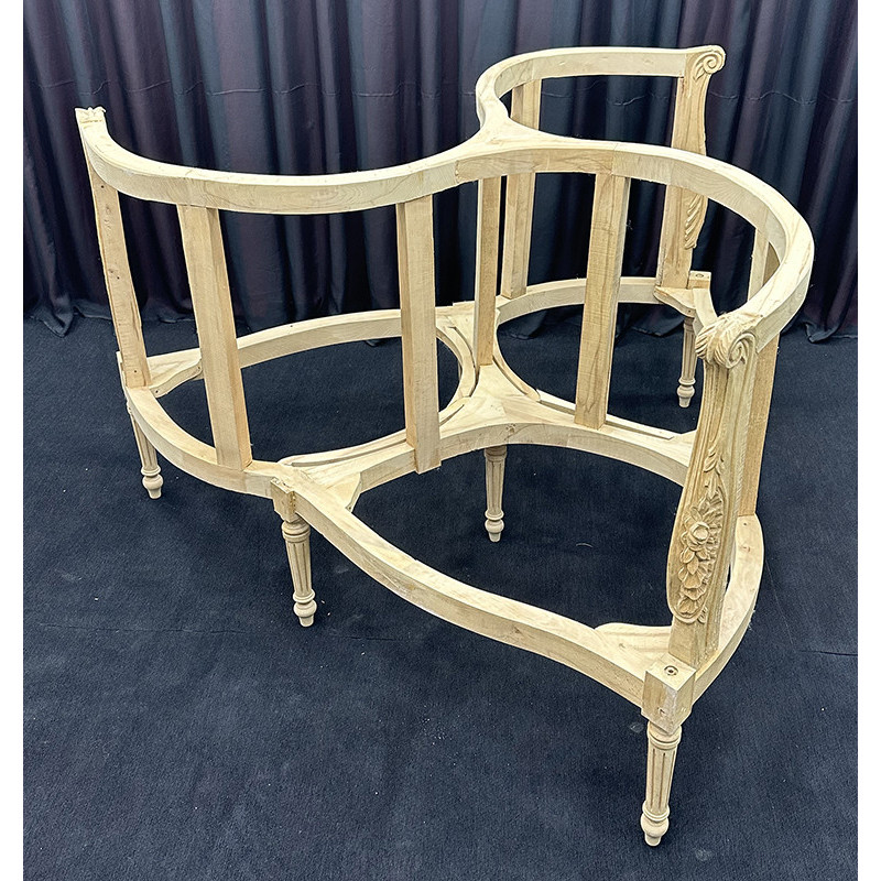 CARCASSE fauteuil indiscret 3 places de style louis XVI