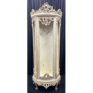Vitrine de Style Baroque en Bois Brut - Largeur 65cm