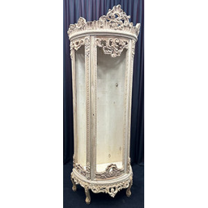 Vitrine de Style Baroque en Bois Brut - Largeur 65cm