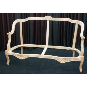 Carcasse Canapé Cabriolet en Gondole de Style Louis XV