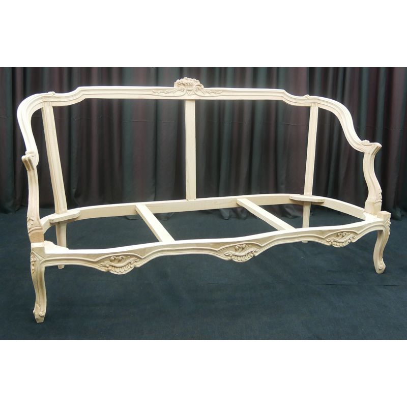Carcasse Canapé Cabriolet en Gondole de Style Louis XV Carcasse Canapé Cabriolet en Gondole de Style Louis XV
