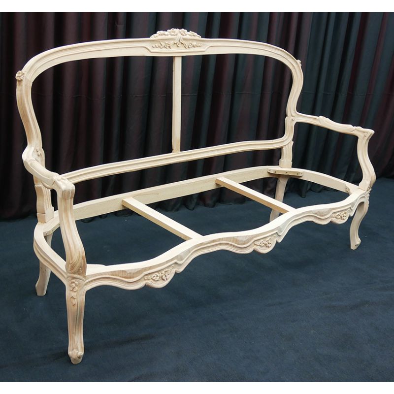 Carcasse Canapé Cabriolet de Style Louis XV - Largeur sur mesure de 155cm à 245cm