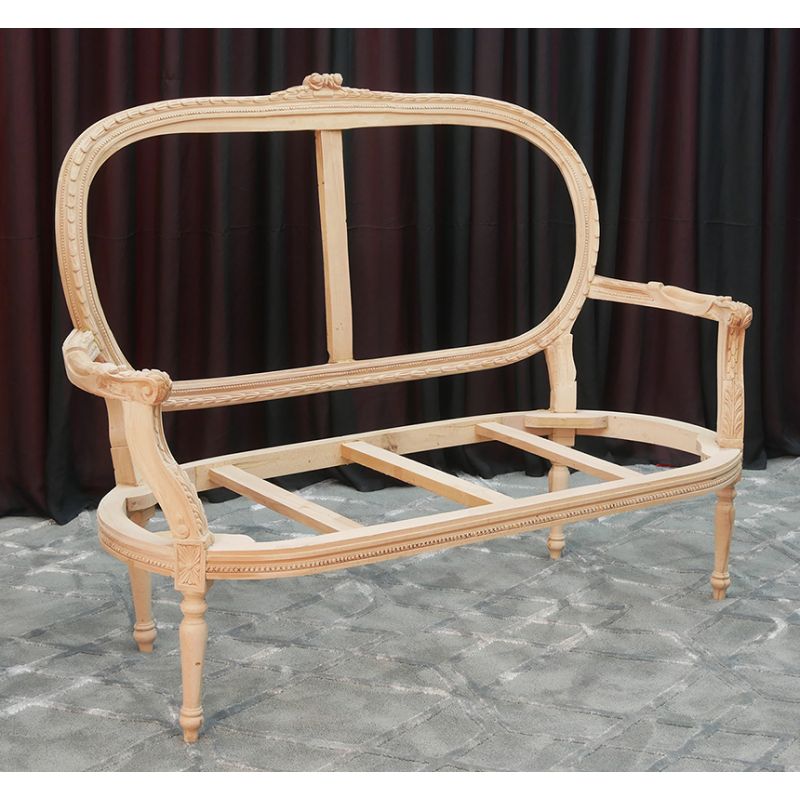 Carcasse Canapé Médaillon de Style Louis XVI - Largeur sur mesure de 135cm à 205cm