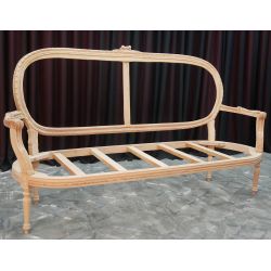 Carcasse Canapé Médaillon de Style Louis XVI - Largeur sur mesure de 135cm à 205cm
