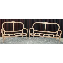 Carcasse Canapé Médaillon de Style Louis XVI - Largeur sur mesure de 135cm à 205cm