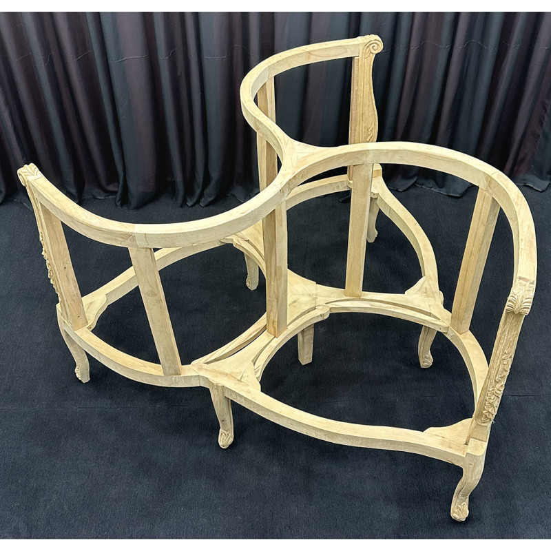 CARCASSE Fauteuil Indiscret 3 places de Style Louis XV - Canapé Indiscret 3 places