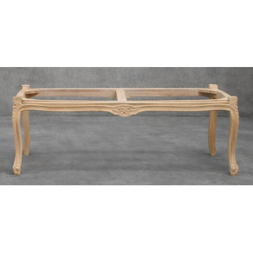 Carcasse brut Banc Style Louis XV en stock - Bout de lit Style Louis XV - Largeur 140cm