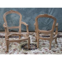 Lot 2 Carcasses Fauteuils Cabriolet ENFANT de Style Louis XV