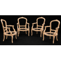 Lot 2 Carcasses brut Fauteuils Cabriolet ENFANT Style Louis XV en stock