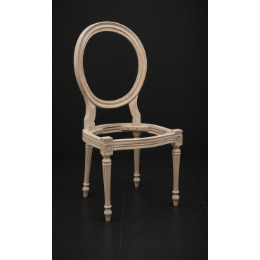 Lot 14 Carcasses de Chaises Médaillon de Style Louis XVI en stock