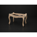 Carcasse brut de repose-pied Style Louis XV - Pouf de Style Louis XV - Largeur 55cm en stock