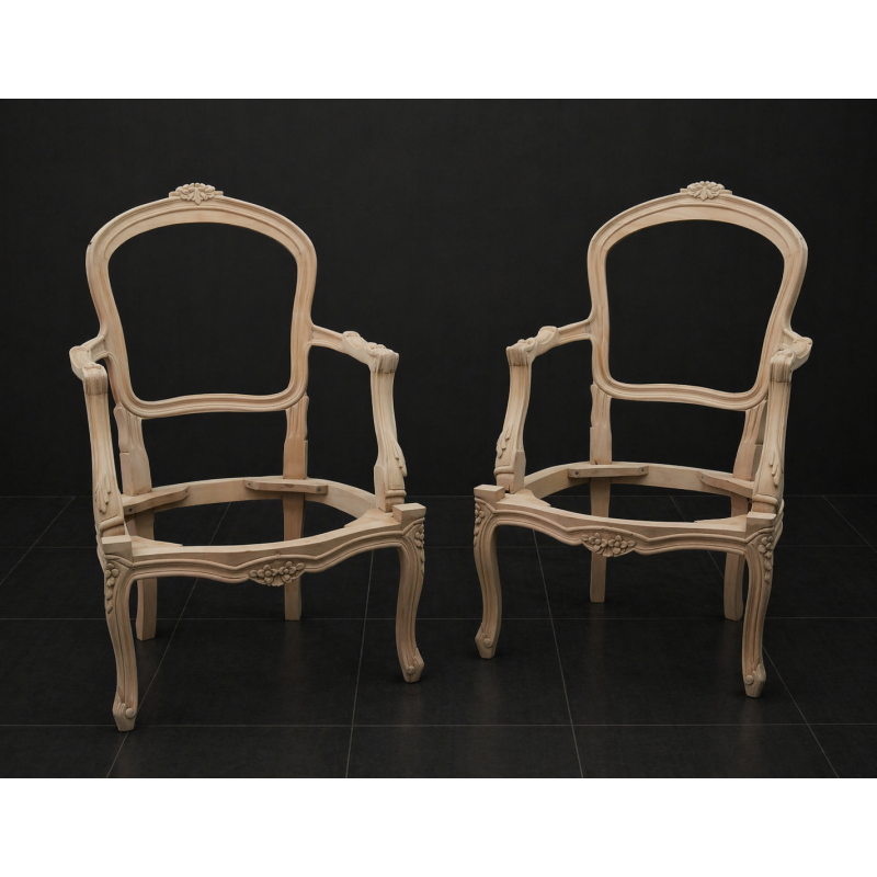Lot 2 Carcasses Fauteuils Cabriolet ENFANT de Style Louis XV