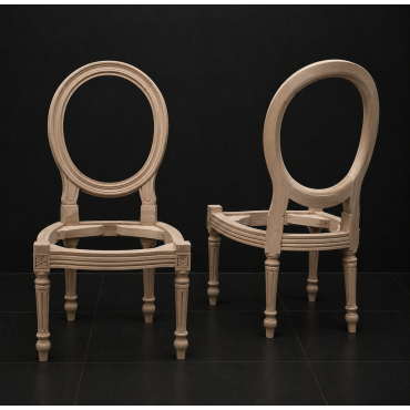 Lot 2 Carcasses Chaises Médaillon ENFANT de Style Louis XVI en stock