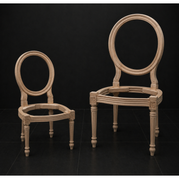 Lot 2 Carcasses Chaises Médaillon ENFANT de Style Louis XVI en stock