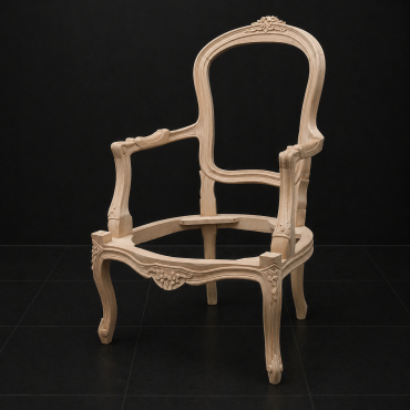 Lot 2 Carcasses de Fauteuils Cabriolet de Style Louis XV en stock