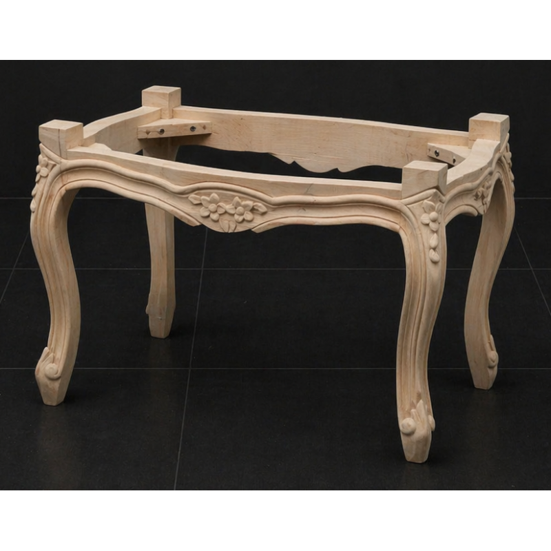 Lot 30 Carcasses Repose-pieds de Style Louis XV - Largeur 55cm