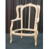 Lot 2 Carcasses de Fauteuils Bergères 3Pans à Oreilles de Style Louis XV
