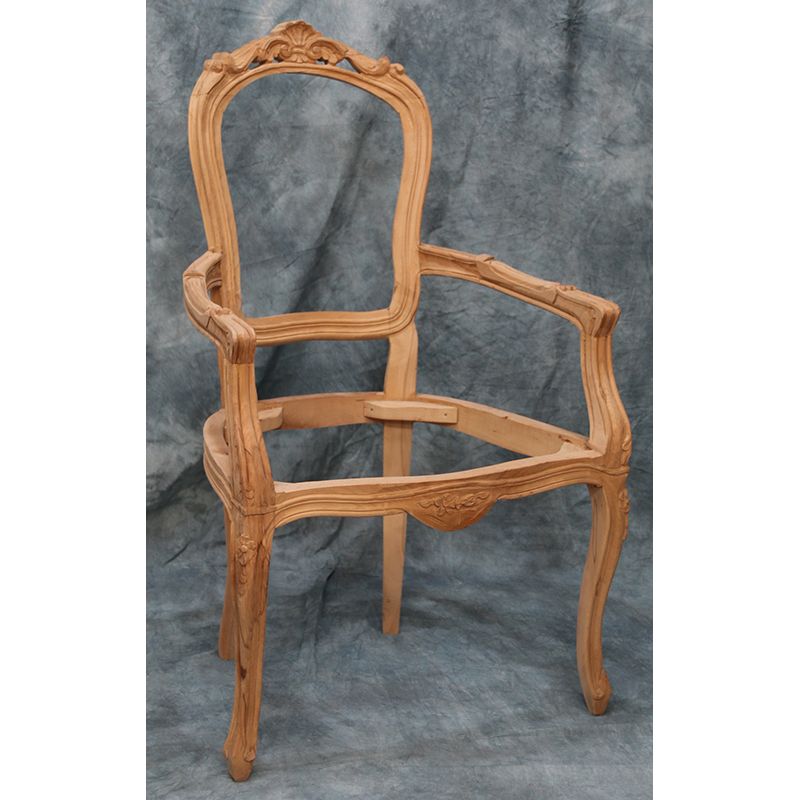 Lot 2 Carcasses de Chaises Cabriolet de Style Louis XV avec accoudoirs