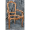 Lot 2 Carcasses de Chaises Cabriolet de Style Louis XV avec accoudoirs