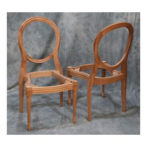 Lot 30 Carcasses de Chaises Médaillon Empilables de Style Louis XVI