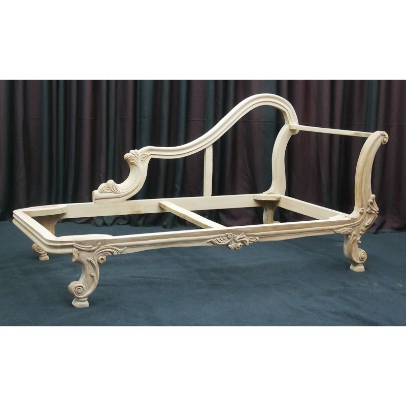 Carcasse Méridienne de Style Empire - Largeur 175cm - Version Dossier à Droite - Carcasse Méridienne de Style Baroque Carcasse Méridienne de Style Empire - Largeur 175cm - Version Dossier à Droite - Carcasse Méridienne de Style Baroque