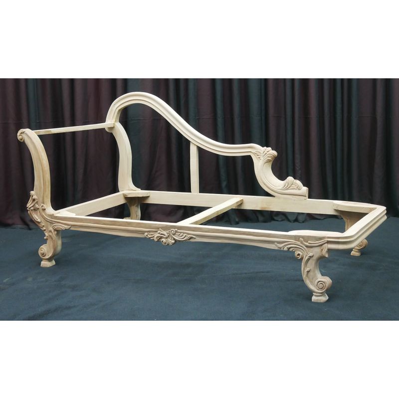 Carcasse Méridienne de Style Empire - Largeur 175cm - Version Dossier à Gauche - Carcasse Méridienne de Style Baroque Carcasse Méridienne de Style Empire - Largeur 175cm - Version Dossier à Gauche - Carcasse Méridienne de Style Baroque