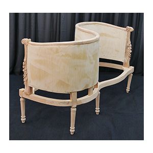 CARCASSE Fauteuil Confident 2 places de Style Louis XVI - Canapé Confident 2 places