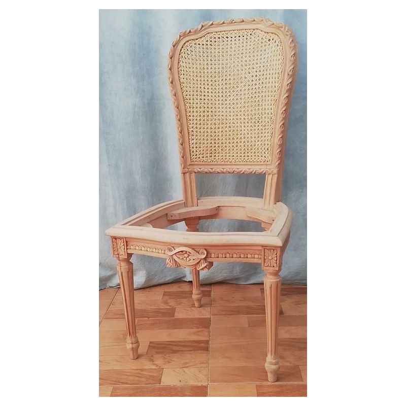 Lot 4 Carcasses de Chaises Cannées de Style Empire