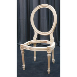 Lot 8 Carcasses de Chaises Médaillon de Style Louis XVI