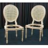 Lot 8 Carcasses de Chaises Médaillon Cannées de Style Louis XVI