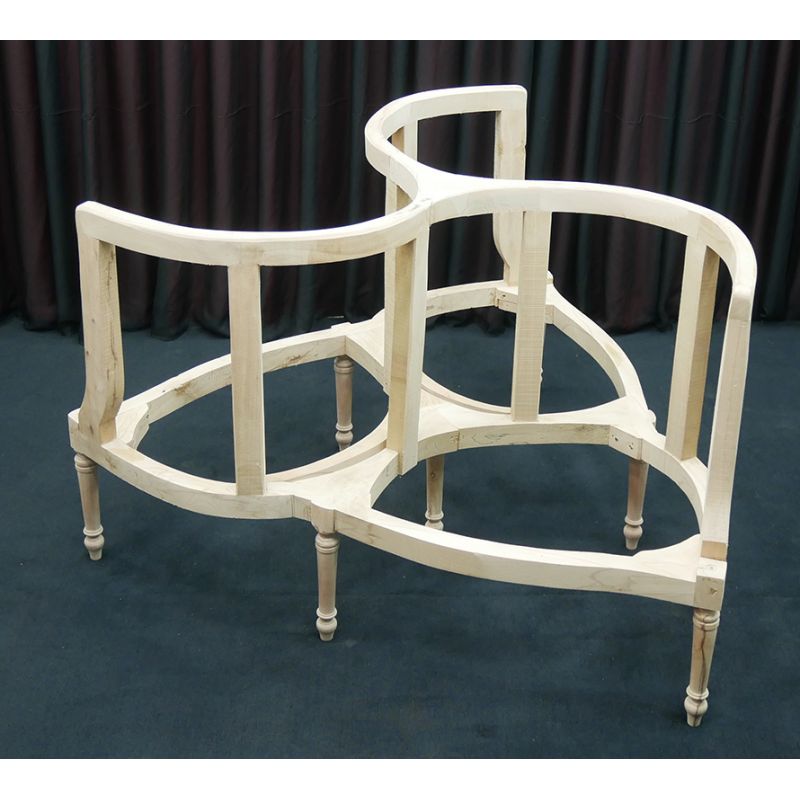 CARCASSE Fauteuil Indiscret 3 places de Style Louis XVI - Canapé Indiscret 3 places