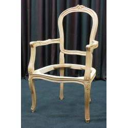 Lot 6 Carcasses de Chaises Cabriolet de Style Louis XV avec accoudoirs