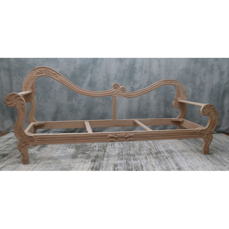 Carcasse Méridienne Vague de Style Baroque - Largeur sur mesure de 175cm à 245cm